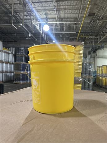 MIS 5 GAL YELLOW PLASTIC PAIL